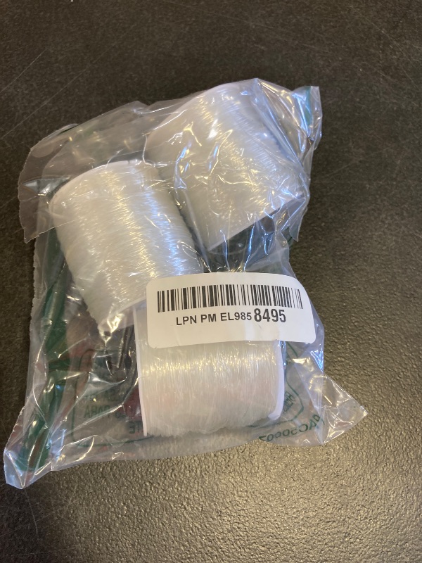 Photo 1 of 0.8 mm Stretchy Bracelet String, 3 Rolls Durable Elastic String, Clear Bead Cord for Bracelets, Necklaces, Beading, and Jewelry Making (300 m)