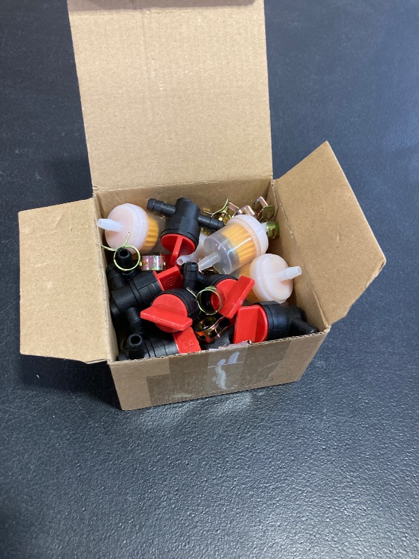 Photo 1 of Nakkaa 494768 1/4" Fuel Filter Shut Cut Off Valve Cut Off Valves Clamps Compatible With Mowers Generators Garden Machines 697947 698183
