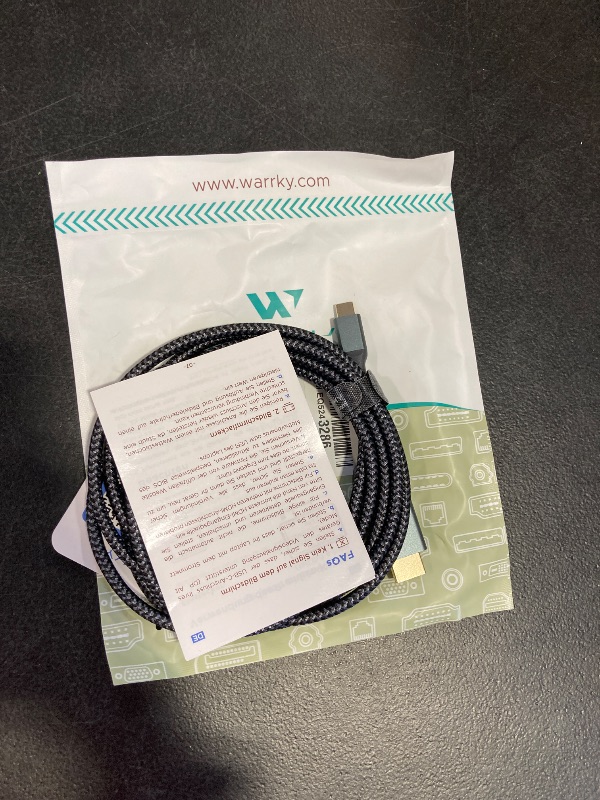 Photo 1 of WARRKY USB C to HDMI Cable 4K 60Hz[Anti-Interference, Gold-Plated Plugs] Aluminum HDR Type-C to HDMI 2.0 Cord, Thunderbolt 3/4/5 Compatible for iPhone 15/16 Series, MacBook, iMac, iPad Pro, Galaxy-6ft