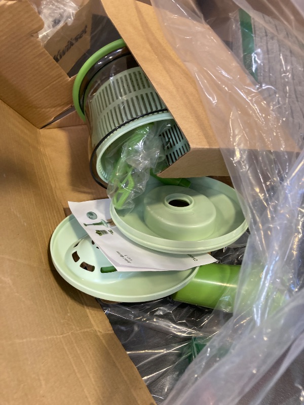 Photo 1 of 2 Lb. Depot 2lbDepot Manual Food Chopper - Effortless Vegetable Cutter - Superior Stainless Steel Blades - 4-in-1 Functions (Salad Dryer, Chopper, Mixer, Juicer) - 11.6x5.9 Inches