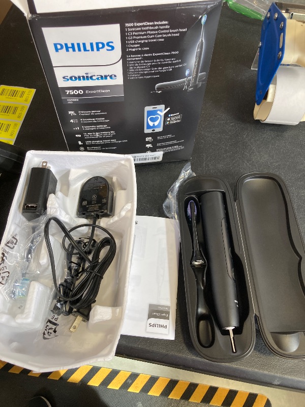 Photo 1 of Philips Sonicare ExpertClean 7500 Black, Rechargeable Electric Power Toothbrush, HX9690/05