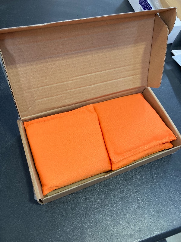 Photo 1 of GoSports Cornhole Bean Bags Set of 4 - Regulation All Weather - Classic Orange