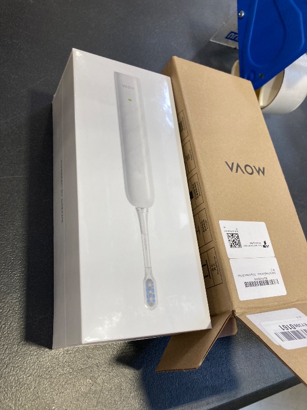Photo 1 of Mova Fresh SweepDrive Electric Toothbrush, Rechargeable Electric Power Toothbrush for Adults, Intuitive Pressure Sensing, 3-in-1 Replacement Brush Head with Holder, 30 Days of Battery Life, White sealed