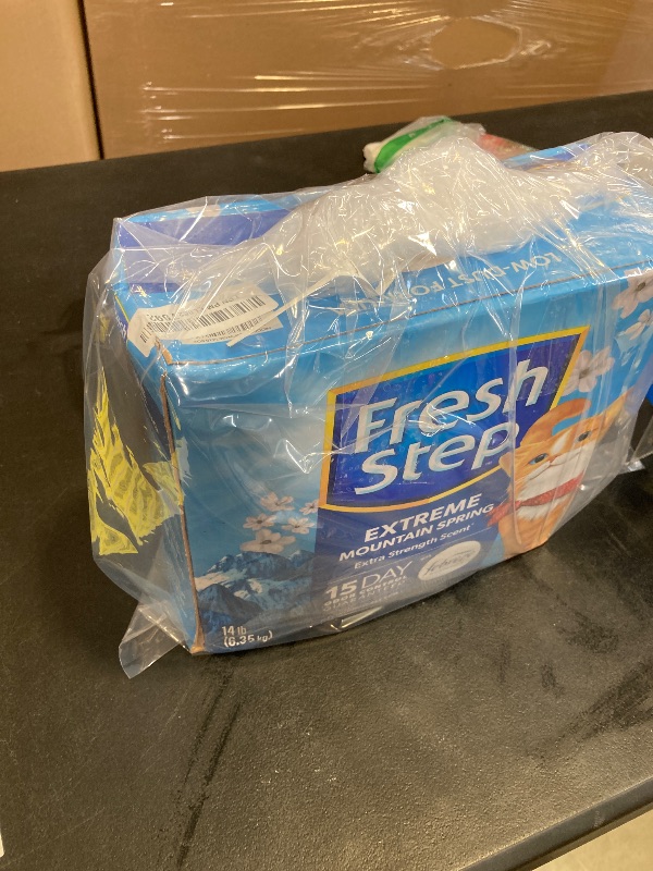 Photo 1 of Fresh Step Extreme Clumping Litter With Febreze Freshness, Mountain Spring Scent Clumping Cat Litter With Guaranteed Odor Control, 14 lb. Box
