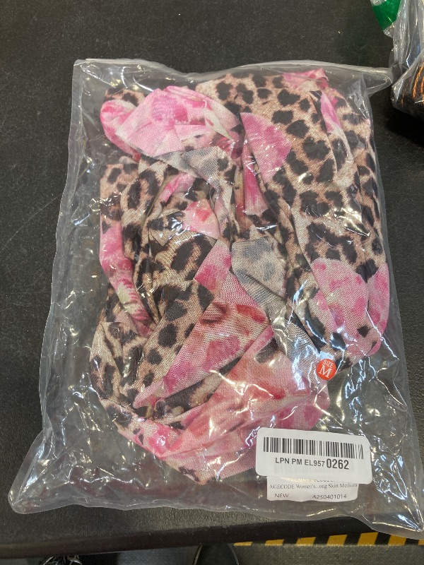 Photo 1 of AGECODE Women's High Waisted Asymmetrical Ruched Mesh Flowy Ruffle Floral Leopard Print Midi Long Skirt Medium