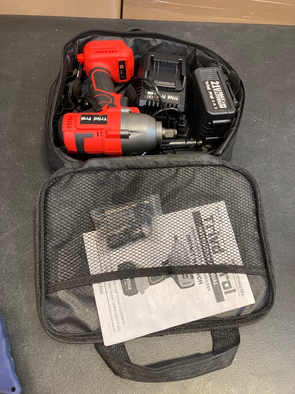 Photo 1 of SEYVUM Impact Wrench,1/2" Impact Gun, Power Impact Driver Max Torque 320 Ft-lbs (430N.m), Cordless Impact Wrench with 20V Brushless Motor, 4.0Ah Li-ion Battery with Fast Charger, 4 Pcs Impact Sockets
