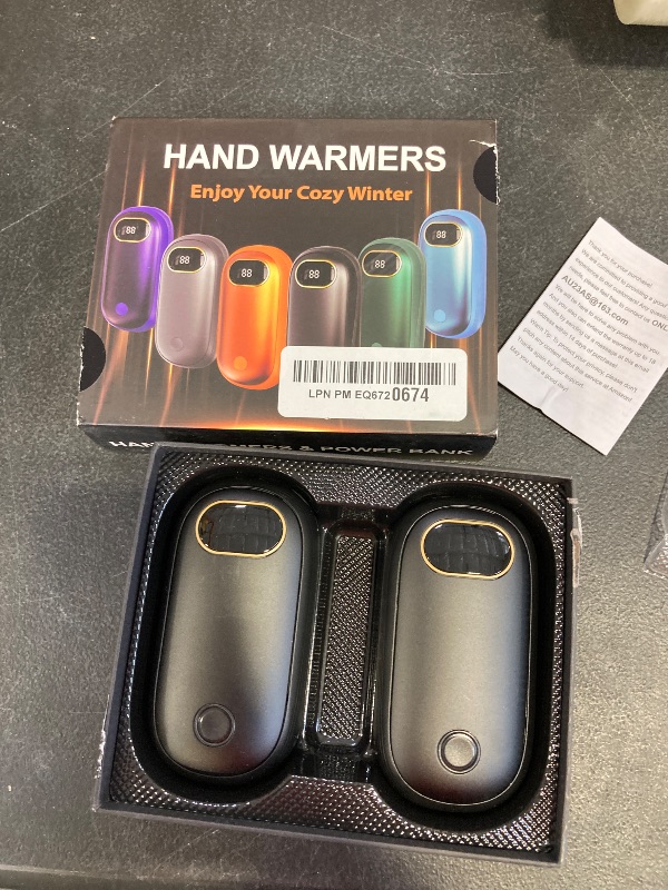 Photo 1 of Hand Warmers Rechargeable - Electric Hand Warmers Rechargeable 2 Pack Heat Up to 131? with 18Hrs Warmth, Electronic Portable Pocket Heater for Golf Raynauds Camping, Gifts for Women Man
