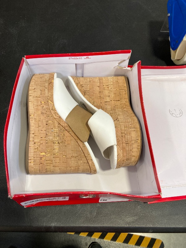 Photo 1 of Guess Women's CLOYS Wedge Sandal, White 140, 6.5
