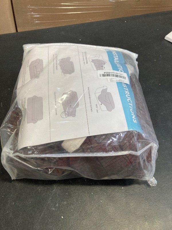 Photo 1 of Asnomy Couch Covers for 3 Cushion Couch Sofa pet Friendly, 3 Seater Sofa Cover Washable Slipcovers, Protector Furniture Covers for Dogs Jacquard Fabric Small Checks ?Large?Chocolate?
