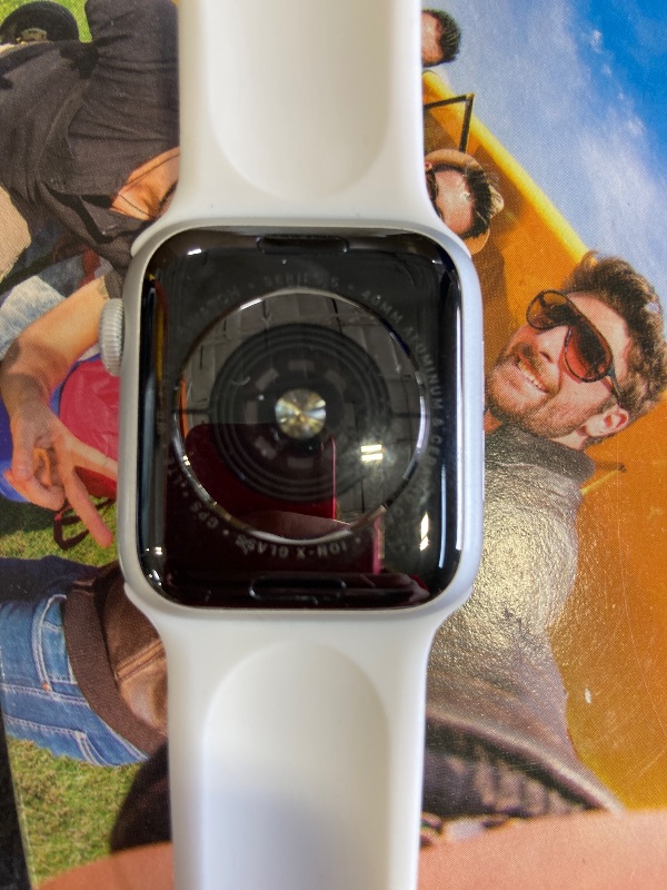 Photo 1 of Apple Watch Series 5 (GPS + Cellular, 40MM) - Silver Aluminum Case with White Sport Band (Renewed)