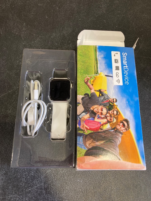 Photo 1 of Apple Watch Series 5 (GPS + Cellular, 40MM) - Silver Aluminum Case with White Sport Band (Renewed)