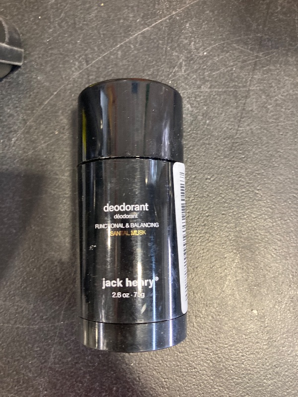Photo 1 of Jack Henry Natural Deodorant for Men & Women, Santal Musk Scent, Aluminum Free Deodorant with Shea Butter, Probiotics, Vegan Plant Based, Long Lasting, Baking Soda Free with Coconut MCT, 2.65 oz