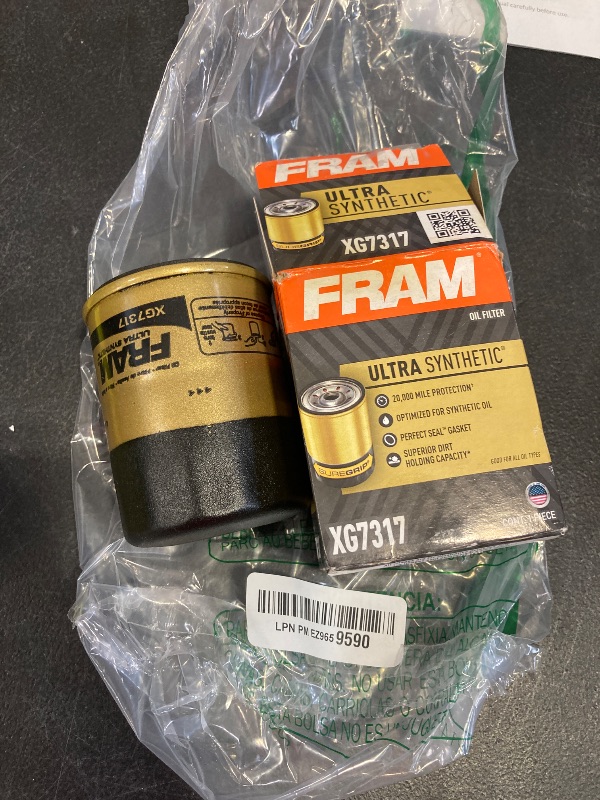 Photo 1 of FRAM Ultra Synthetic XG7317 20K Mile Change Automotive Replacement Engine Oil Filter for Synthetic Oil Changes, Premium Vehicle Engine Protection Oil Filter for Select Vehicle Model Years