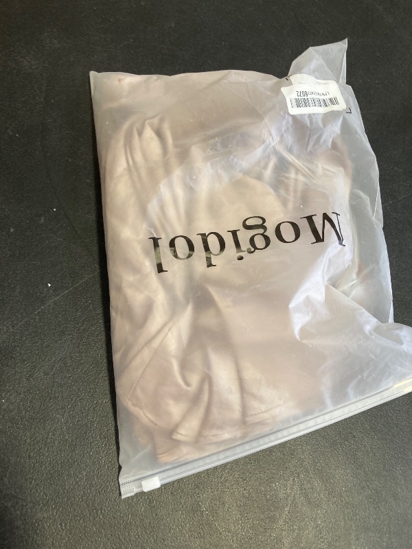 Photo 1 of Mogidol Summer Satin Spaghetti Strap Cowl Neck Backless Midi Dresses for Women Elegant Tie Low Back Ruched Cocktail Dress Mocha medium