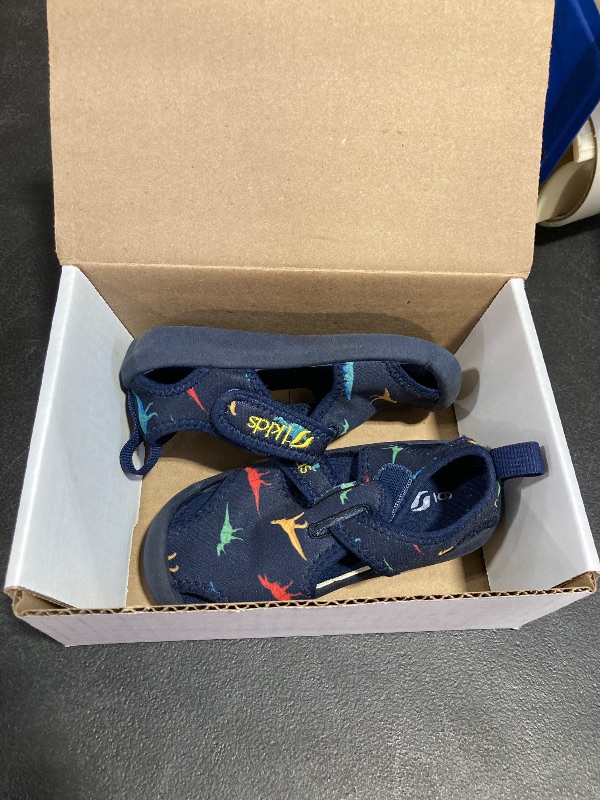Photo 1 of STQ Kids Water Shoes Breathable Outdoor Beach Swim Pool Sandals for Boys(Toddler/Little Kid) Navy/Dinosaur 6 M US Toddler