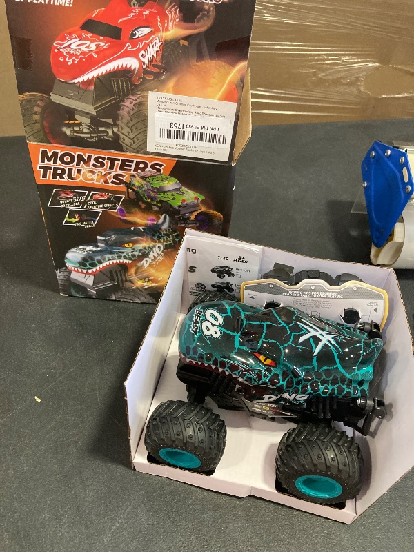 Photo 1 of Monster Trucks for Boys Age 4-7, 2.4Ghz Remote Control Monster Truck Toys, 1:20 Dinosaur Toys with Light & Music,RC Truck with Stunt, 360° Spin, Walk Upright& Drift, Dinosaur Toy for Kids 3-5.