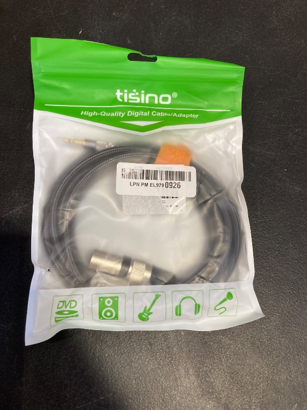 Photo 1 of Tisino 3.5mm to XLR Cable Unbalanced Mini Jack 1/8 inch to XLR Male Adapter Microphone Cord - 10ft/3m