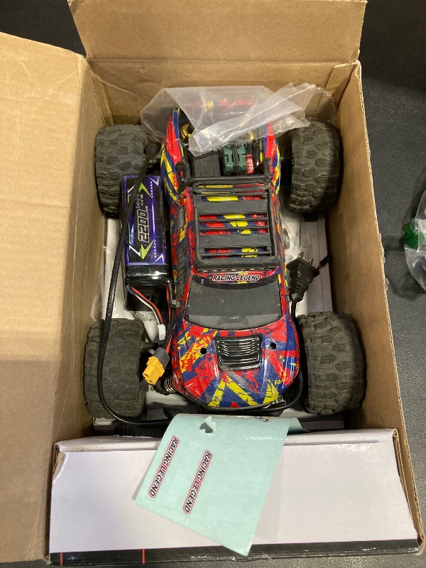 Photo 1 of captainrc 1/14 RTR Brushless Fast RC Cars for Adults,Max 50mph Hobby Electric Off-Road Monster Truck,Waterproof High Speed RC Car 4WD Remote Control Car with 2 Sections 3S Lipo (PT14R Red)