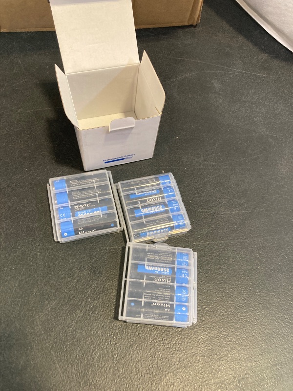 Photo 1 of Hixon 1.5V AA Rechargeable Lithium Batteries, 3500mWh High Capacity Double AA Battery,Full Recharged 12-Pack for Household Device,1600Cycle,Max 3A Discharge-Charger Not Included