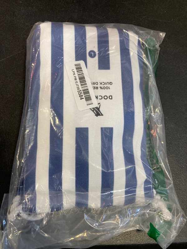 Photo 1 of Dock & Bay Beach Towel - Quick Dry, Sand Free - Compact, Lightweight - 100% Recycled - Includes Bag - Cabana - Whitsunday Blue - Large (160x90cm, 63x35)