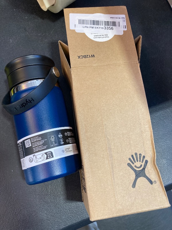 Photo 1 of Hydro Flask Wide Mouth with Flex Sip Lid - Insulated Water Bottle Travel Cup Coffee Mug Tumbler 12 Oz
