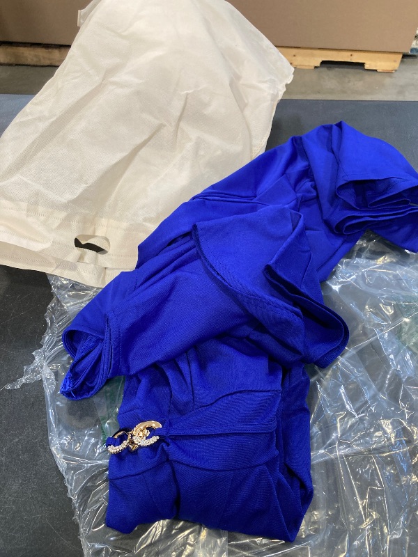 Photo 1 of acelyn Elegant Jumpsuit for Women Dressy Sexy Plus Size Wide Leg Pant Suit One Piece Party Outfits Royal Blue L