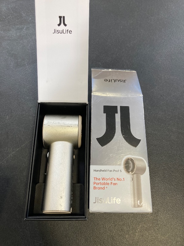 Photo 1 of JISULIFE Handheld Fan Pro Series - Extreme Cooling Output: 1-100 Speed Scroll Wheel, Metal Body, Digital Display, 1.5H Fast Charge, 5000mAh-Portable Fan for Travel Outdoor, Gifts for Women Men(Brown)