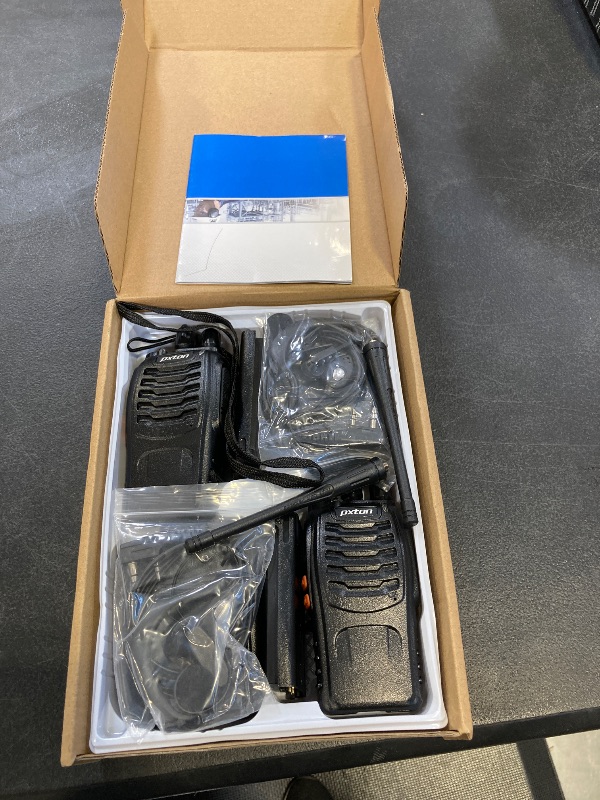 Photo 1 of pxton Two Way Radios Long Range Walkie Talkies for Adults with Headphones,16 Channel Handheld 2 Way Radio Rechargeable with Flashlight Li-ion Battery and Charger?6 Pack?