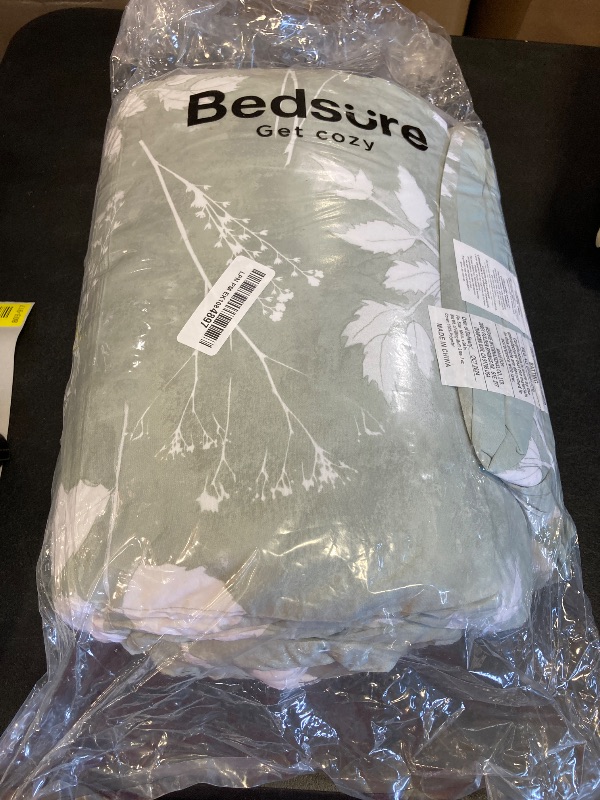 Photo 1 of Bedsure California King Comforter Set - 7 Pieces Floral Sage Green Bedding Sets, Cal King Bed in a Bag with Botanical Flowers Comforter, Sheets, Pillowcases & Shams