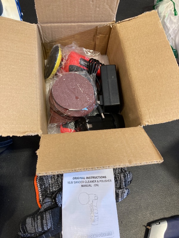 Photo 1 of 16.8V Cordless Electric Sander with 36PCS Sandpapers, 3500 RPM, 3.0Ah Battery, Lightweight & Compact Design for Wood, Metal, Paint Removal, and DIY Projects