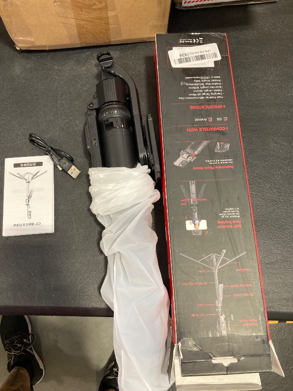 Photo 1 of FOURPILLARS 68" Extendable Auto Face Tracking Tripod with Stand, 360° Rotation That Follows Your Movement, Portable Phone Tripod Stand with Remote for Content Creator Vlog Live Stream Video Recording