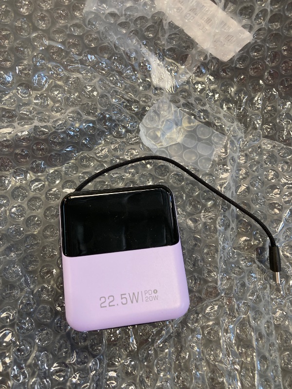 Photo 1 of Kelaien Small Portable Charger with Built in Cable, 10000mAh Smart LED Display Mini Power Bank,USB C Input/Output Fast Charging Cell Phone Battery Pack,for iPhone 16/15 /14/13/Samsung/Android/Tablet.