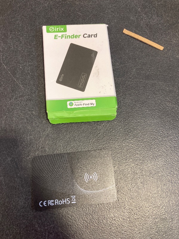 Photo 1 of 2025[Apple MFi Certified] eirix Air Tags Wallet Tracker Card Work with Apple Find My (iOS Only), Rechargeable Tag GPS Tracker Item Locator Thin Finder for Wallet, Keys, Luggage, Bags (Black 1 Pack)