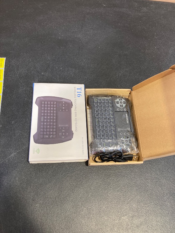 Photo 1 of 2.4G Mini Wireless Keyboard with Touchpad Mouse and Multimedia Keys Rechargeable Li-ion Battery Handheld Remote Control Air Mouse for Android TV Box Smart TV