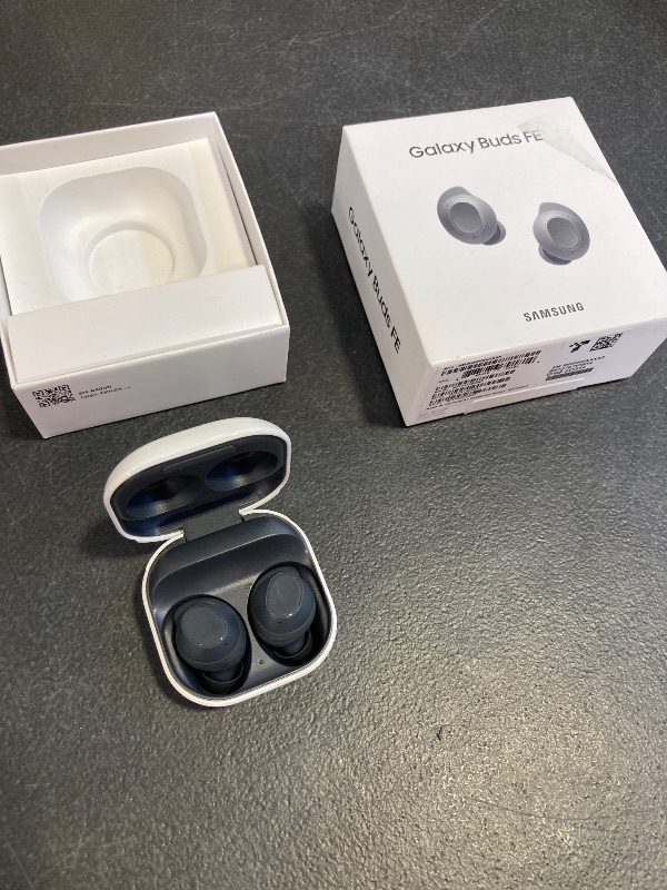 Photo 1 of Samsung Galaxy Buds FE True Wireless Bluetooth Earbuds, Comfort and Secure in Ear Fit, Auto Switch Audio, Touch Control, Built-in Voice Assistant, Graphite [US Version, 1Yr Manufacturer Warranty]