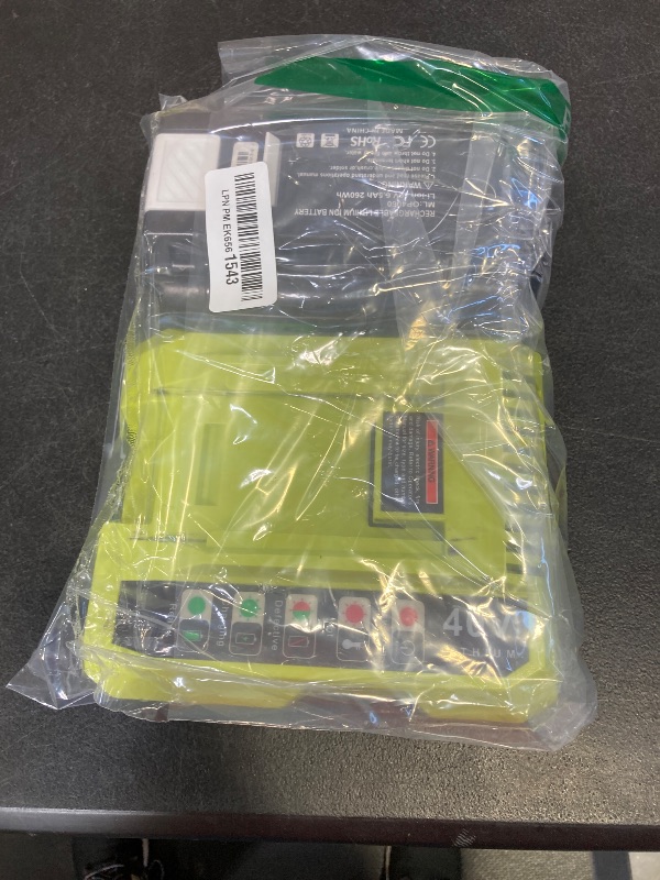 Photo 1 of Energup 40Volt 6500mAh Replacement Ryobi 40V Battery and Charger Kit, for 40Volt Lithium Battery OP4026 OP40601 OP4050A OP4040 OP4030 OP4050 with OP401 Ryobi 40V Charger