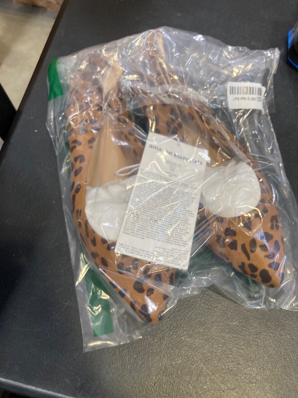 Photo 1 of Amazon Essentials Women's Pointed-Toe Ballet Flat, Brown Leopard, 10 Wide