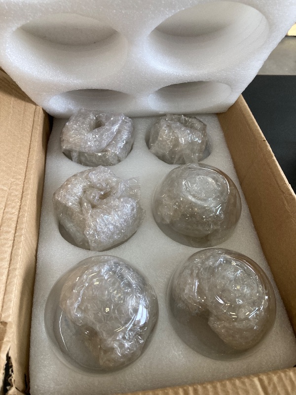 Photo 1 of 24 Pack Glass Bubble Vases,Small flower bud vases bulk,4"W x3"H Set of 12 Pcs Clear Bowl Vase,2.6"W x2.2"H Set of 12 Pcs Round Candle Holders,Mini Globe Vase Centerpiece for Wedding Party,Home Decor