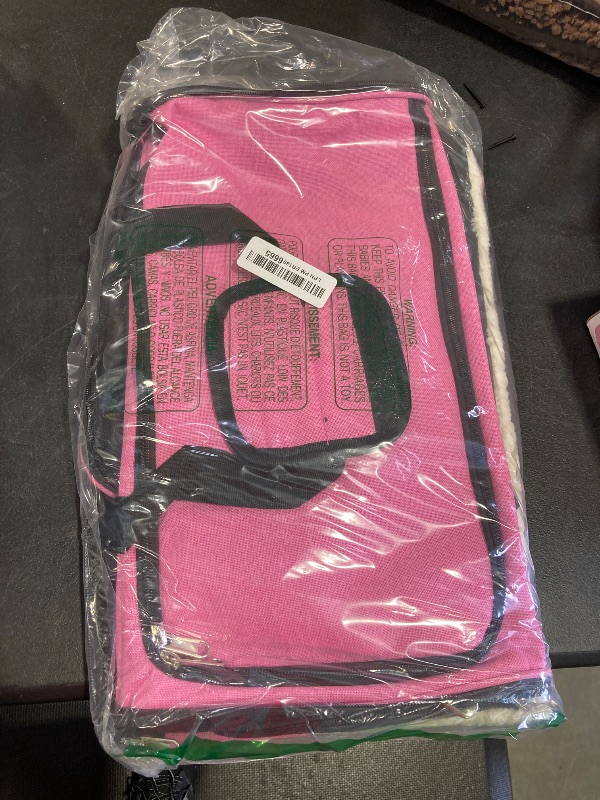 Photo 1 of Soft Sided Cat/Dog Carrier,Collapsible Pets Travel Carriers for Pet/Puppy with Shoulder Strap & Removable Mat,Mesh Top Load Small Dogs/Cats Carry Bag Up to 17 Lbs TSA Airline Approved?Pink,M?