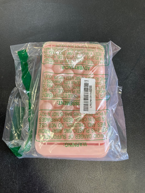 Photo 1 of WIBIMEN Ice Cube Tray with Lid and Bin - Round Ice Trays for Freezer with Lid - Ice Cube Trays for Freezer with Ice Container (0.8"-2PACK Pink)