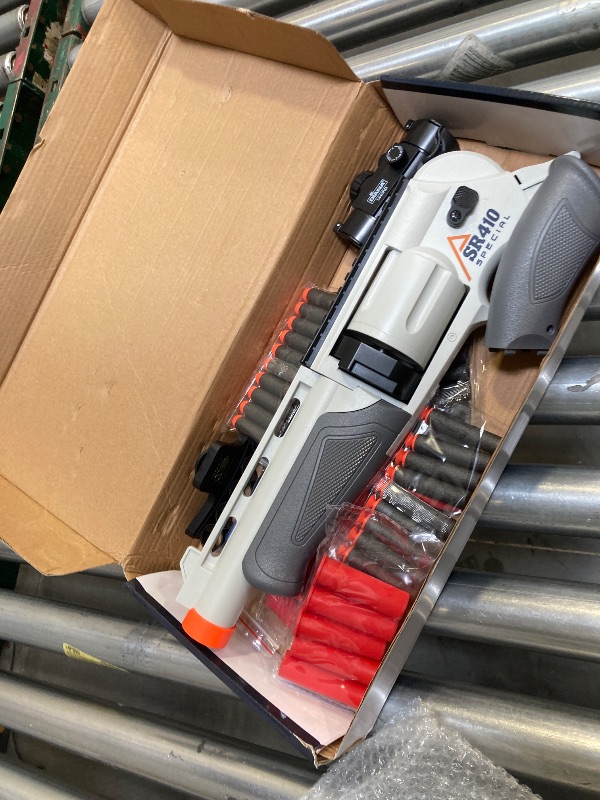 Photo 1 of  Toy Guns for Boys, Shotgun Foam Blaster, Enhanced Revolver Children Outdoor CS Soft Bullet Toy Rifle, Birthday Xmas Gift for Kids Age 8+ (Grizzly) 