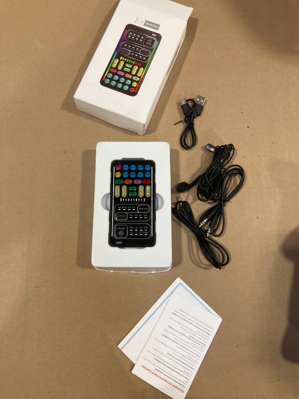 Photo 1 of Portable Voice Changer, 2rd Generation i9 Live Sound Card, Cool Lights Sound Board - Voice Disguiser/Modulator for PS4/PS5/Xbox One/PC/Phone/Laptops with Adjustable Voice Functions