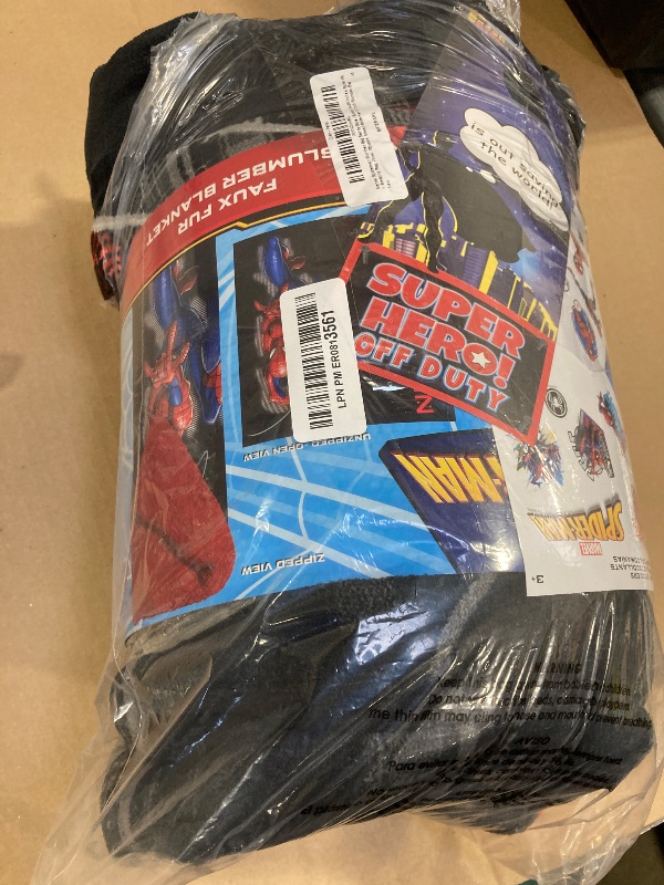 Photo 1 of Marvel Spiderman Slumber Bag Set for Boys - Bundle of 54x56 Inches Spider-Man Sleeping Bag, Stickers, More | Spiderman Silk Touch Slumber Bag