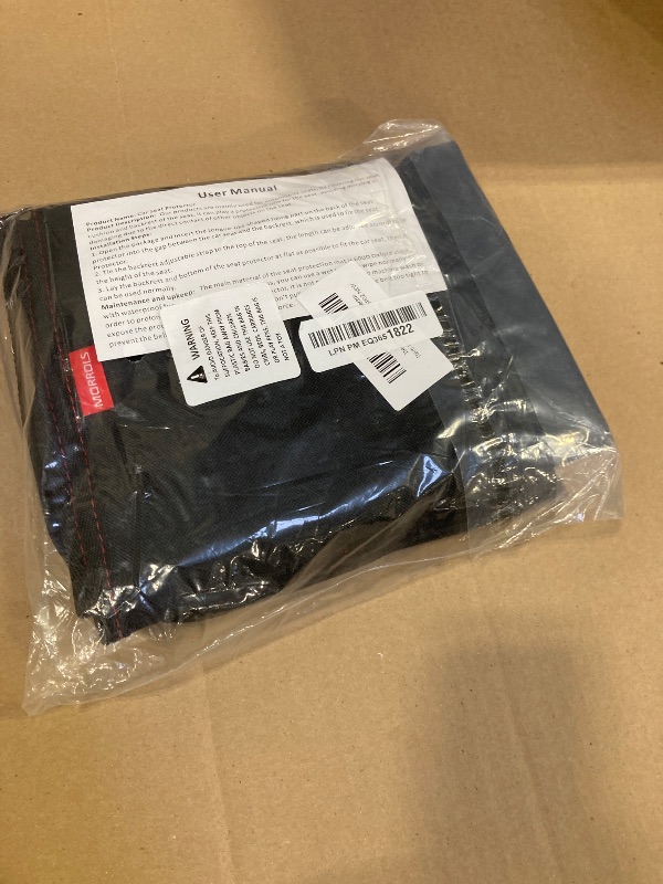 Photo 1 of MORROLS Car Seat Protector for Child, Baby, Pets -1 Pack car seat Cover with Thick Padding- Waterproof Universal Size with Mesh Pockets (Black)