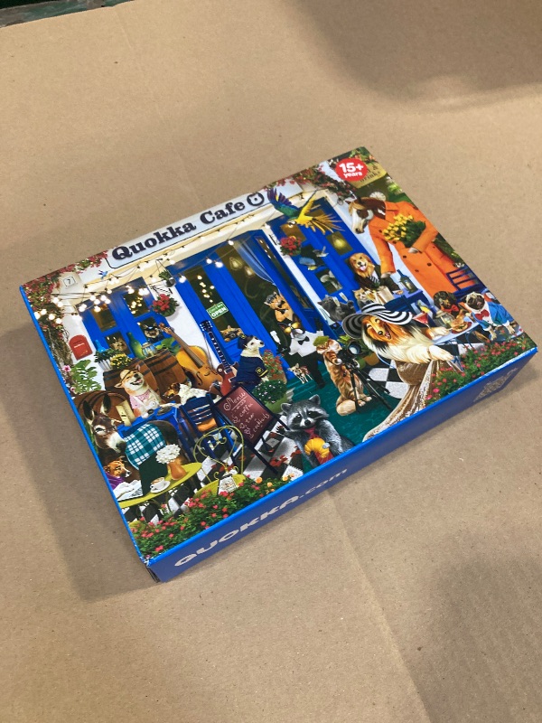 Photo 1 of QUOKKA 1000 Piece Puzzles for Adults and Up - Jigsaw Puzzles for Men and Women - Funny Animals in Cafe for Kids Ages 8-12 and Up - Colourful Game Toy for Family