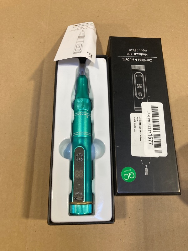 Photo 1 of LIERKISS Nail Drill Cordless 35000RPM Rechargeable Professional Electric Nail Drill Kit Wireless Nail File Drill Acrylic Drill for Acrylic Gel Nails Manicure Pedicure Polishing Remover