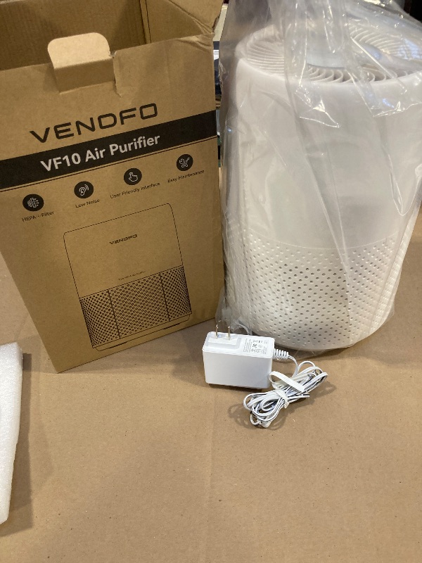 Photo 1 of Air Purifiers for Bedroom, H13 HEPA Air Purifiers - Covers Up to 1074 ft² - 24dB Ultra-Quiet Sleep Mode, 360° Outlet Air Cleaner, Perfect for Home, Pets (White)