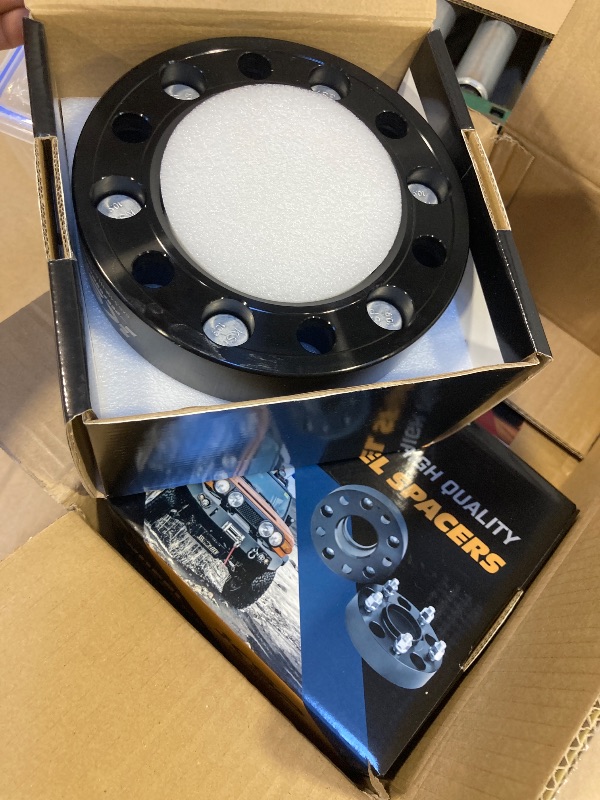 Photo 1 of KSP 6X5.5 Wheel Spacers Fit for Tacoma 4runner, 1.5 inches Forged Hub Centric Adapters Kits with Extended Open Lug Nuts fit 6 Lug Wheels Without Locking hub, Package of 4 (Black 6061 T6 Aluminum)