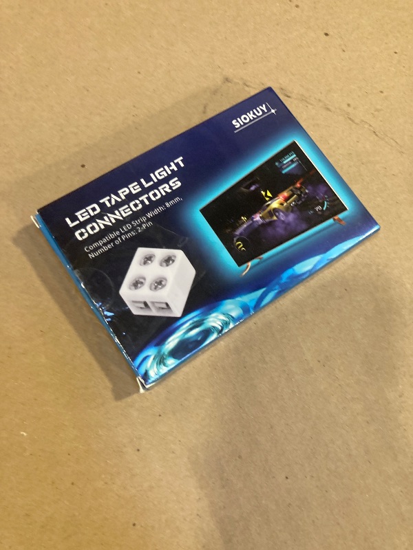 Photo 1 of 20 PCS 2-Pin 8mm Solderless LED Strip Connectors, Reliable and Easy-to-Install, Solidly Connected LED Light Connectors