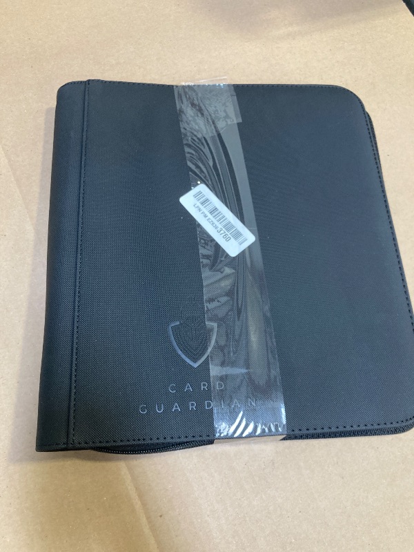 Photo 1 of Card Guardian - Toploader 4 Pocket Premium Binder with Zipper for 160 Cards - Side Loaded Pockets - Compatible with Sports and Trading Cards TCG (Black)
